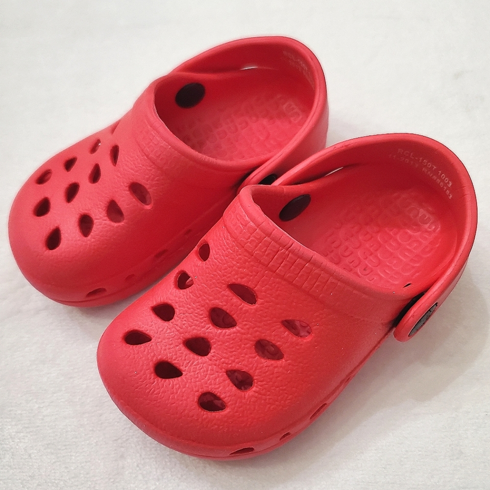 Capelli Red Clog with Strap Baby Toddler Girls Size 4-5 Shoes